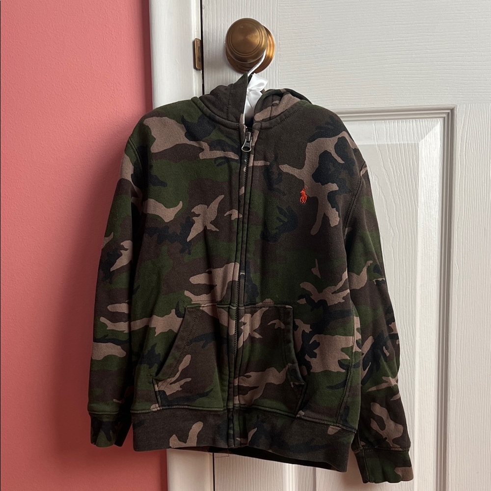 Polo Kids Camouflage Zip-Up Hoodie
